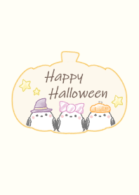 シマエナガのハロウィン -ベージュ-