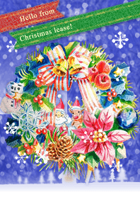クリスマスリースからこんにちは！