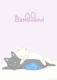 Black cat & White cat - nap time - o