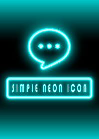 Simple neon icon-Light blue WV