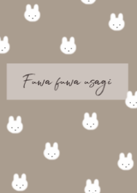 Fuwafuwa rabbit /mocha brown