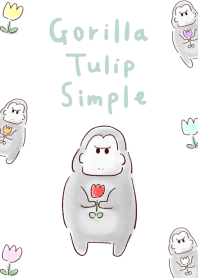 Simple Gorilla Tulip White and Blue