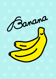 バナナ-水色水玉-