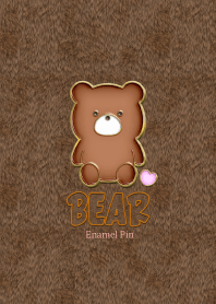 Bear Enameled Pin & Fur 84