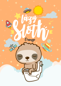 Sloth Lazy Galaxy Orange