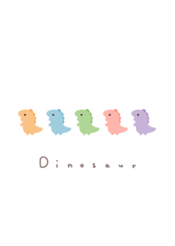 カラフル恐竜。ブルーホワイト