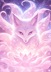 Purple lotus nine-tailed fox king_Pink