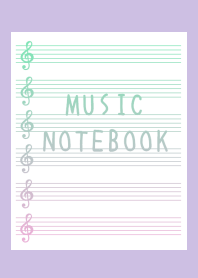GRADIENT MUSIC NOTEBOOK-DUSTY PURPLEj