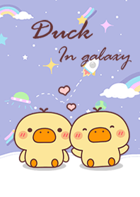 Duck in galaxy purple