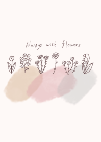 くすみカラーお花