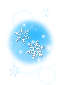 雪の結晶～神秘的な世界～水色＠冬特集