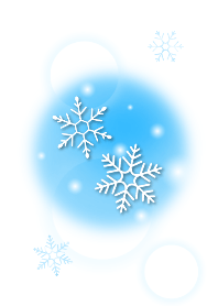 雪の結晶~神秘的な世界~水色@冬特集