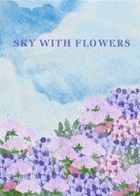 sky with flowers