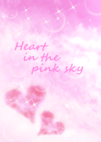 Heart in the pink sky