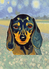 Oil Painting Dachshund Theme