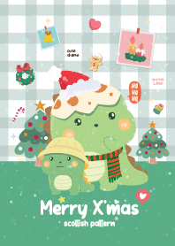 Merry Christmas Scottish Pattern Snow