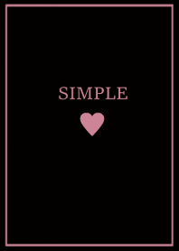 SIMPLE HEART =deeppink black=