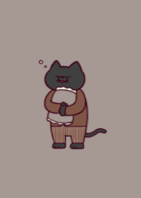 Pajamas black cat.(dusty colors12)