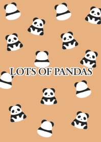 LOTS OF PANDAS-DUSTY ORANGE