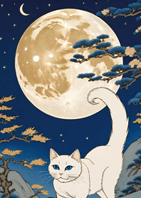 Cat under the Moon 0Ebccb