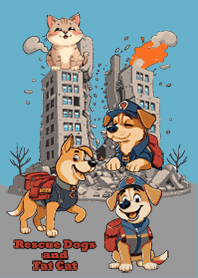 Rescue Dogs and Fat Cat