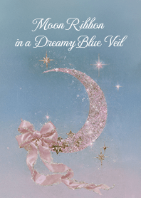Moon Ribbon in a Dreamy Blue Veil