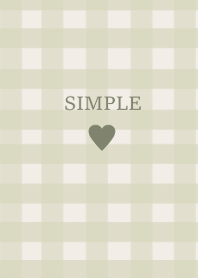 SIMPLE HEART_check pistachio(JP)