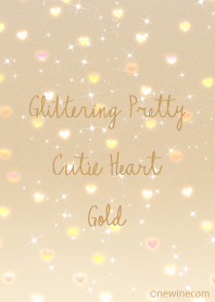 キラキラ かわいい ハート ゴールド