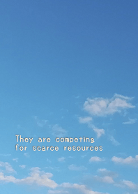 They are competing for scarce resources