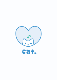 貓 音符 [藍色]