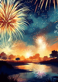 Beautiful Fireworks Theme#789