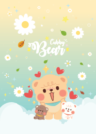 Cubby Bear Cute Daisy Flower Lovely