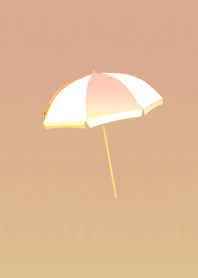 Fashionable umbrella in summer Orange
