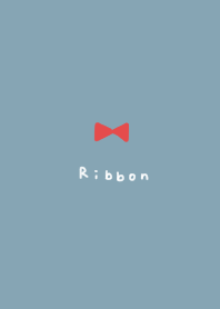 Blue beige. Ribbon.
