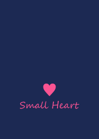 Small Heart *Navy+Pink*