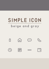 SIMPLE ICON -beige and gray-