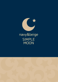 Lua simples Marinha e bege