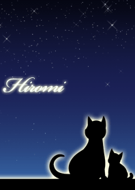 ひろみ★猫の親子と夜空