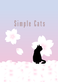 簡單的貓：櫻花紫羅蘭