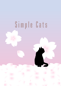 シンプルな猫:さくら紫