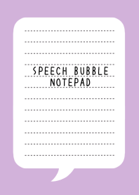 SPEECH BUBBLE NOTEPAD/DUSTY PINK PURPLE