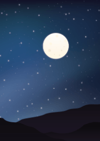 Full moon starry night