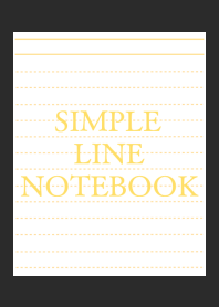SIMPLE YELLOW LINE NOTEBOOK/CHARCOAL