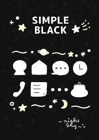 SIMPLE BLACK night sky