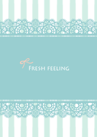 大人可愛い＊爽やかストライプ＆レース