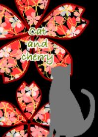 Cat and cherry