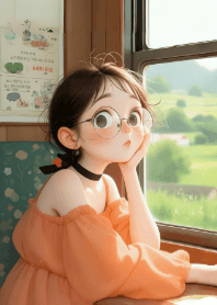 Pretty Girl at the Window V.2