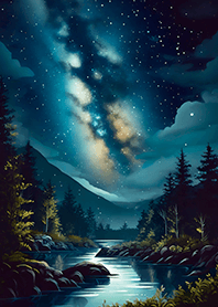 Beautiful starry night view#2203