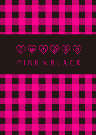 ピンクと黒のハート