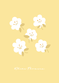 White Flowers Pattern No.5 Sunlight